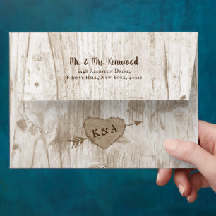 The Carved Heart Tree Wedding Collection Envelope