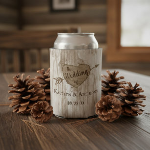The Carved Heart Tree Wedding Collection Favour Can Cooler