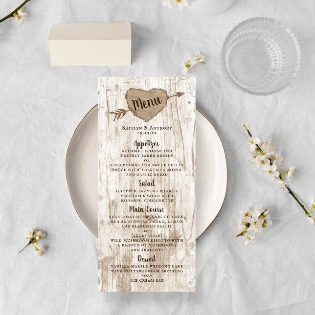 The Carved Heart Tree Wedding Collection Menu (Creator Uploaded)