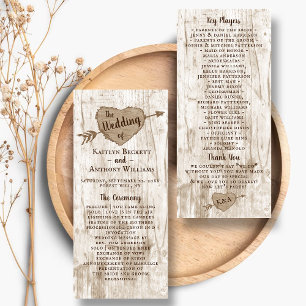 The Carved Heart Tree Wedding Collection Program Rack Card