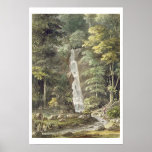 The Cascade Waterfall at Hestercombe Gardens (w/c Poster