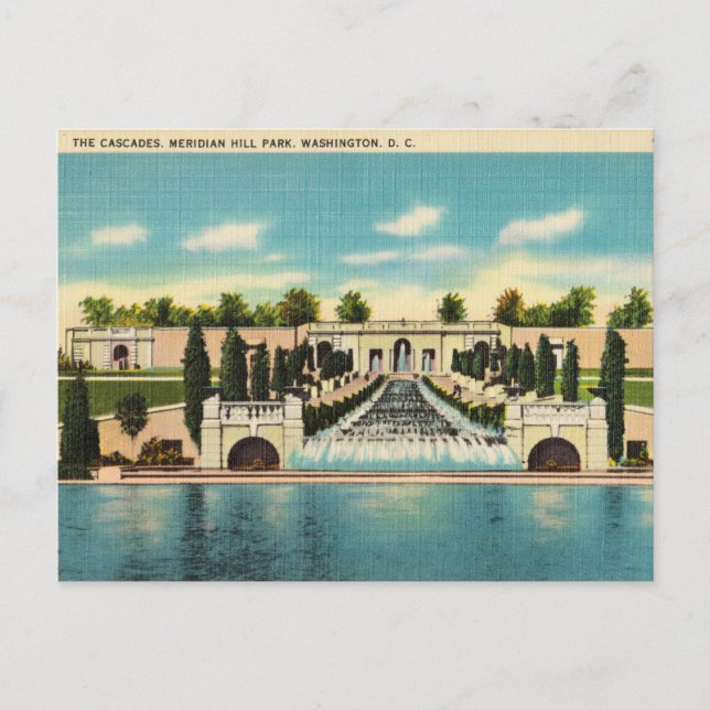 The Cascades, Meridian Hill Park, Washington D.C. Postcard (Front)