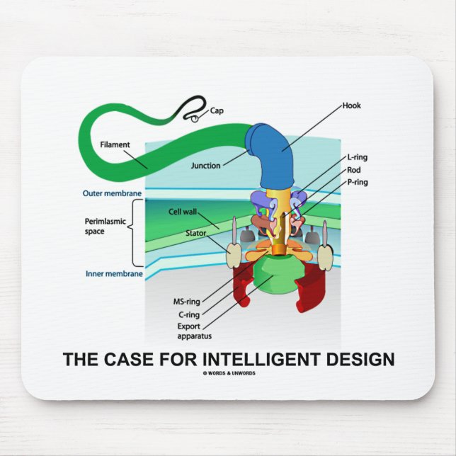 The Case For Intelligent Design (Flagellum) Mouse Mat (Front)