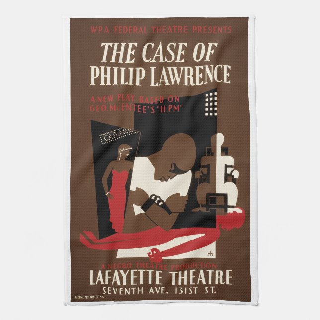 The Case of Philip Lawrence Tea Towel (Vertical)