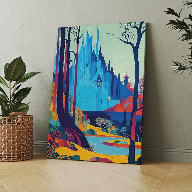 The Castle in the Forest Canvas Print (Creator Uploaded)