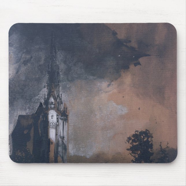 The Castle in the Moonlight Mouse Mat (Front)