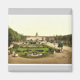 The Castle, Karlsruhe, Baden, Germany rare Photoch Magnet