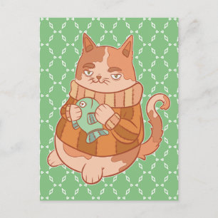 The Cat and Fish Postcard