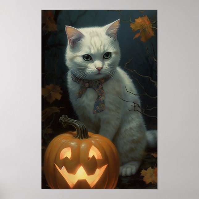 The Cat and its Pumpkin Poster (Front)