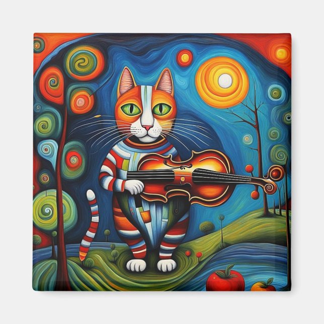 The Cat and the Fiddle Magnet (Front)