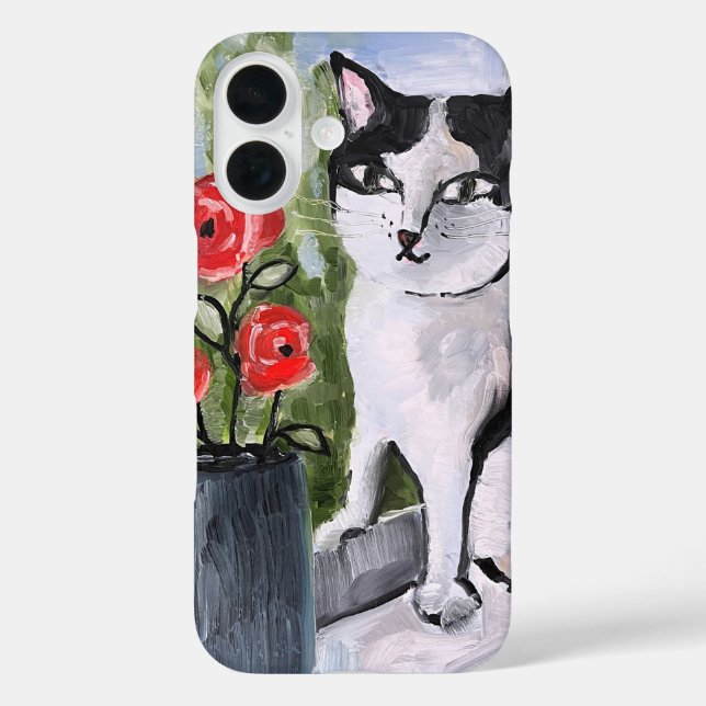 The cat and the poppies Case-Mate iPhone case (Back)