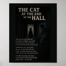 The Cat at the End of the Hall Poem Poster 