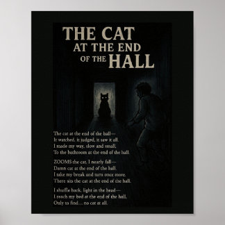 The Cat at the End of the Hall Poem Poster 