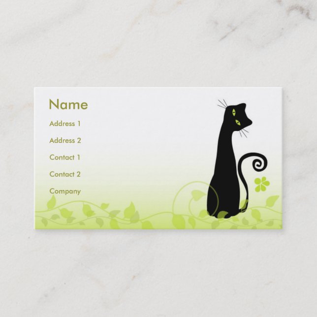The Cat Business Card (Front)