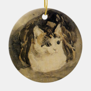 The Cat (by Gwen John) Ceramic Tree Decoration