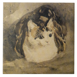 The Cat (by Gwen John) Tile