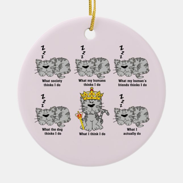 The Cat Ceramic Tree Decoration (Front)