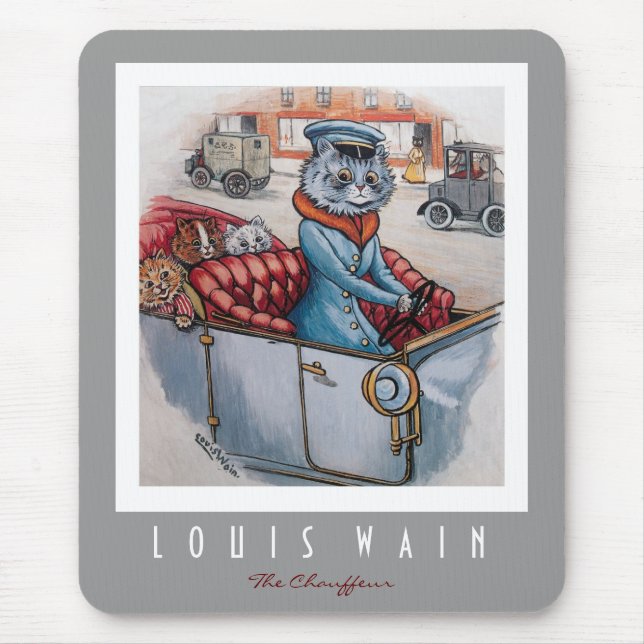 The Cat Chauffeur Mouse Mat (Front)