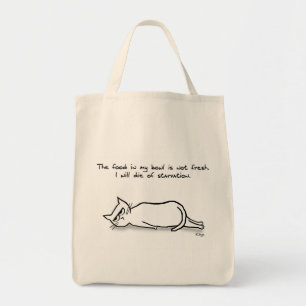 The Cat Demands Fresh Food - Funny Cat Gift Tote Bag