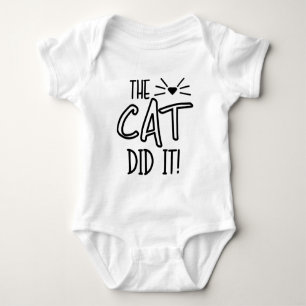 The Cat Did It Baby Bodysuit