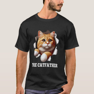 The Cat-Father Fathers Day Kitten Lover Dad Feline T-Shirt