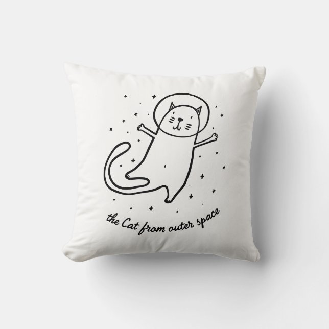 The Cat From Outer Space Decorative Cushion (Front)