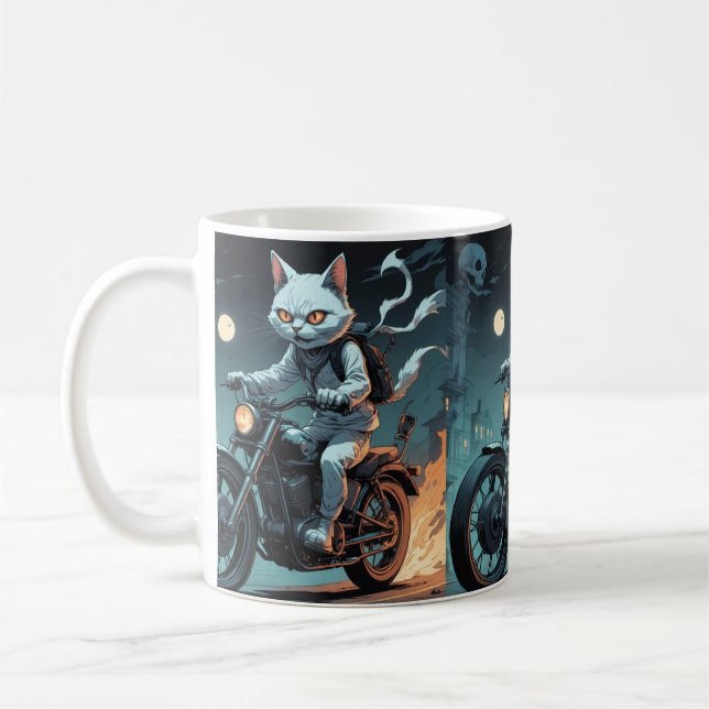The Cat Ghost Rider Coffee Mug (Left)