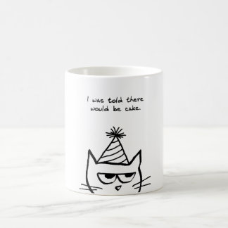The Cat Hates Birthdays - Funny Cat Coffee Mug