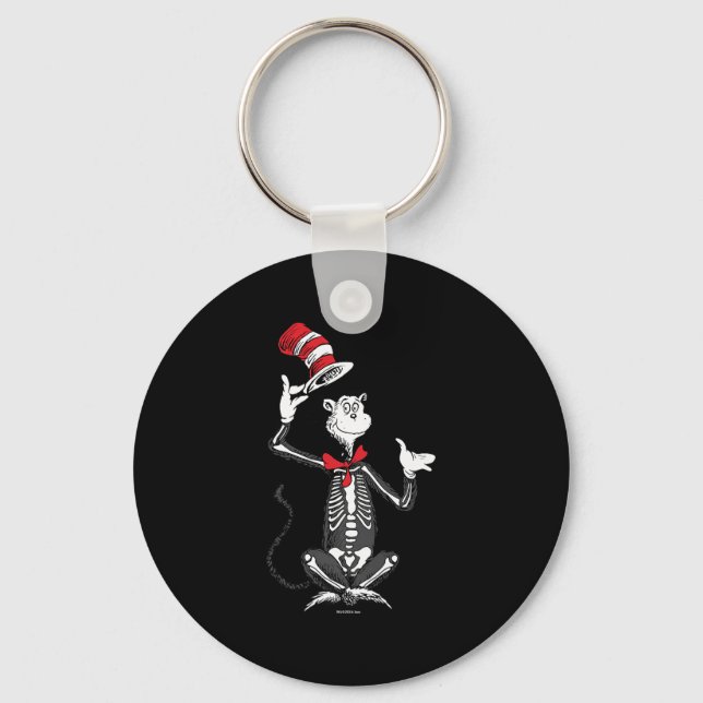 The Cat In The Hat Skeleton Hat’s Off Halloween Pr Key Ring (Front)