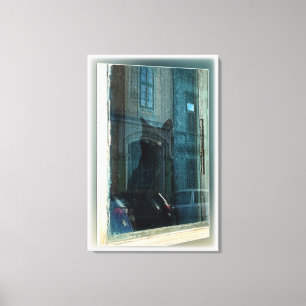 The cat in the window canvas print