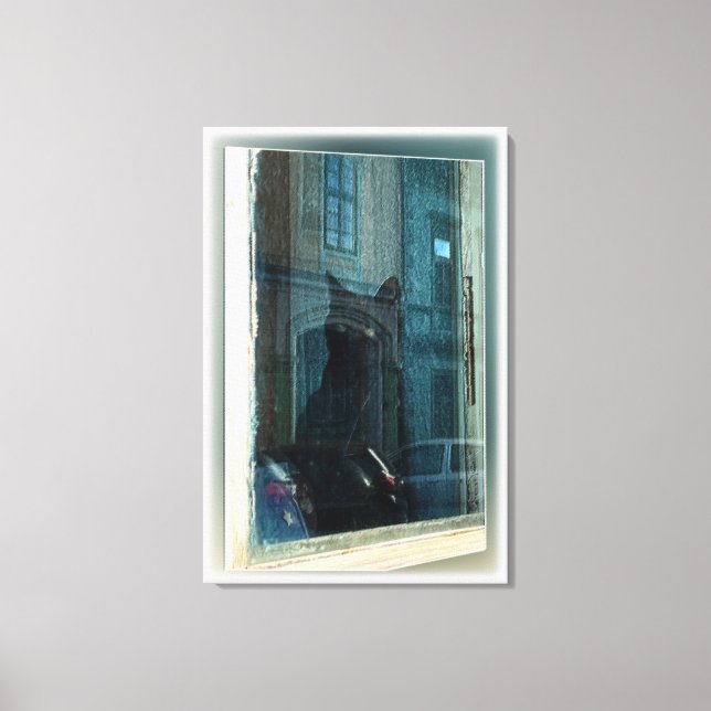 The cat in the window canvas print (Front)