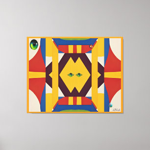 The Cat - Ken Gauge Abstract Canvas Print