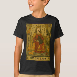 The Cat Lady Tarot Animal Lover Mum Mama Witchy Mo T-Shirt