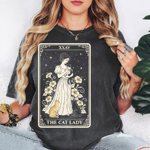 The Cat Lady Tarot Card Design T-Shirt