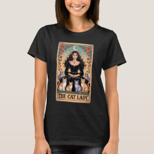 The Cat Lady Tarot Card Shirt Women Witchy Gothic 