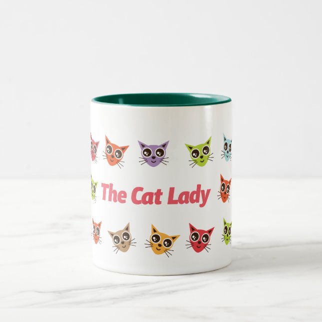 The Cat Lady Two-Tone Coffee Mug (Center)