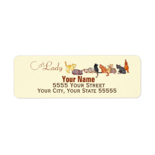 The Cat Lady's Custom Return Address Label
