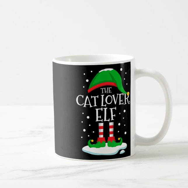 The Cat Lover Elf Christmas Family Matching Xmas D Coffee Mug (Right)