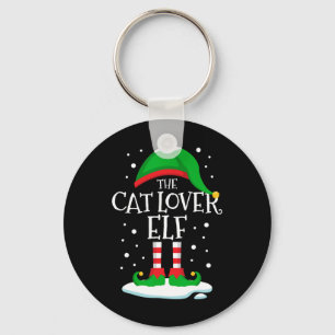 The Cat Lover Elf Christmas Family Matching Xmas D Key Ring