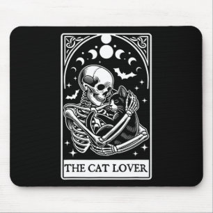 The Cat Lover Tarot Card Skeleton And Cat Tarot Ha Mouse Mat