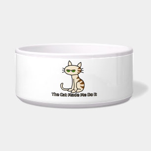The cat made me do it pet bowl
