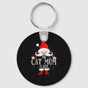 The Cat Mom Claus Christmas Matching Pajama Men Wo Key Ring