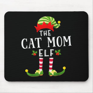 The Cat Mom Elf Christmas Matching Pajama Men Wome Mouse Mat