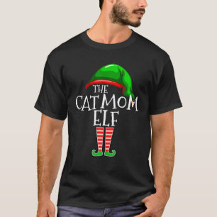 The Cat Mum Elf Family Matching Group Christmas Gi T-Shirt
