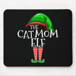The Cat Mum Elf Group Matching Family Christmas Mouse Mat