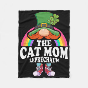 The Cat Mum Leprechaun St Patricks Day Costume Fleece Blanket