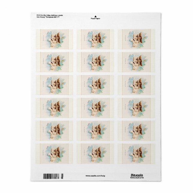 The Cat Next Door by Louis Wain Label (Full Sheet)