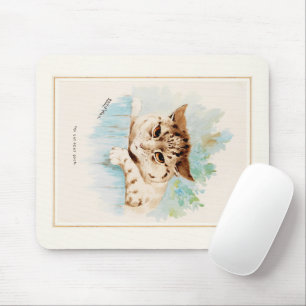 The Cat Next Door by Louis Wain Mouse Mat