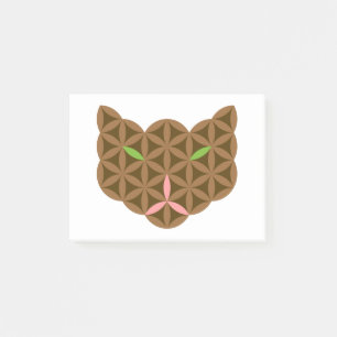 The Cat Of Life - Sacred Animals. Medium 03.Brown. Post-it Notes