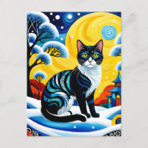 The "Cat" painting is a chilling and elegant winte